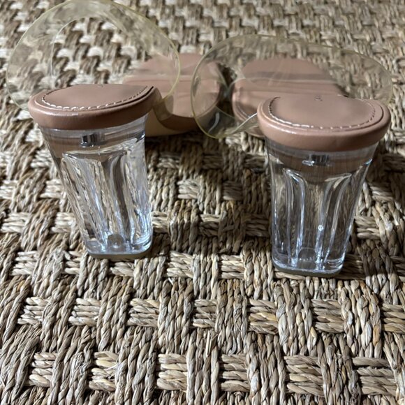 Zara Basic Collection clear strappy sandals with chunky lucite heel - Picture 7 of 8